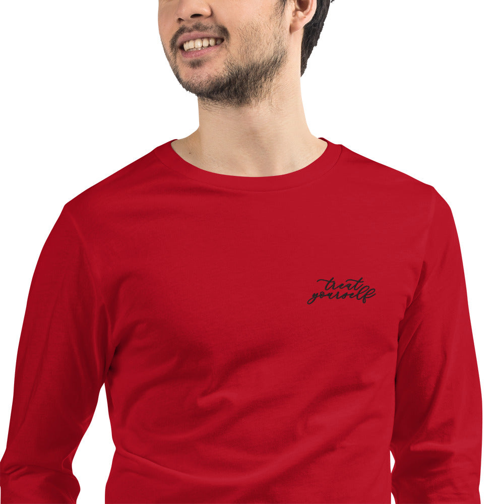 treat yourself embroidered long sleeve