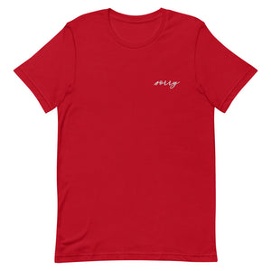Open image in slideshow, sorry embroidered unisex tee
